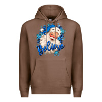 Chestnut believe winter christmas santa claus Premium Hoodie - MaliasSmallBusiness