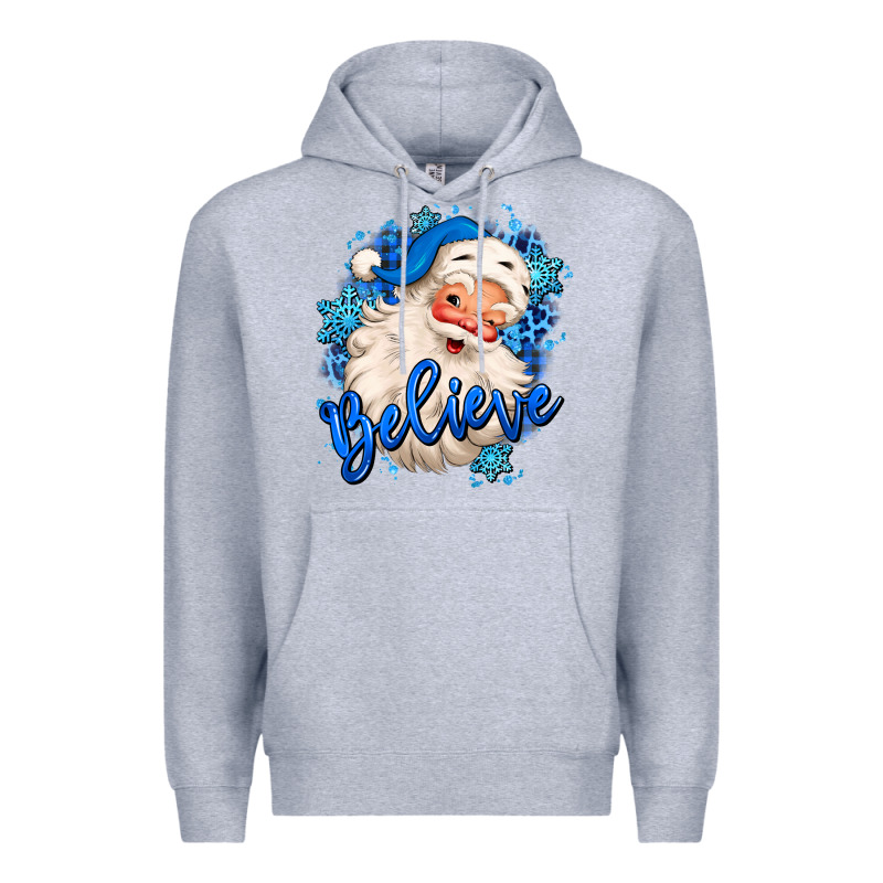 Believe Winter Christmas Santa Claus Premium Hoodie by MaliasSmallBusiness | Teevron