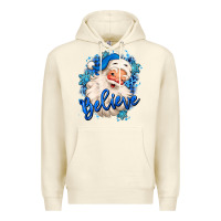 Sandshell believe winter christmas santa claus Premium Hoodie - MaliasSmallBusiness