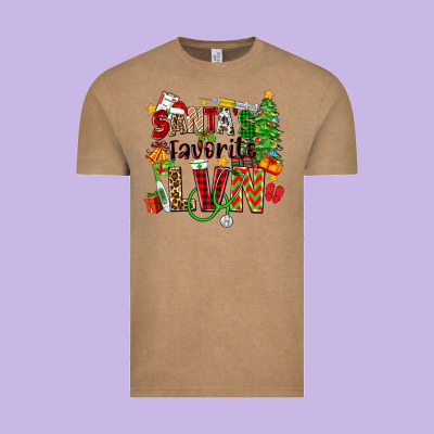 Santa's Favorite Lvn Vintage Tee Designed By Zillion Design Studio