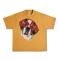 Peanut Butter saint bernard with love glasses Urban Heavy Tee - RanaPortraitStore