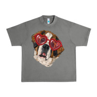 Tornado saint bernard with love glasses Urban Heavy Tee - RanaPortraitStore