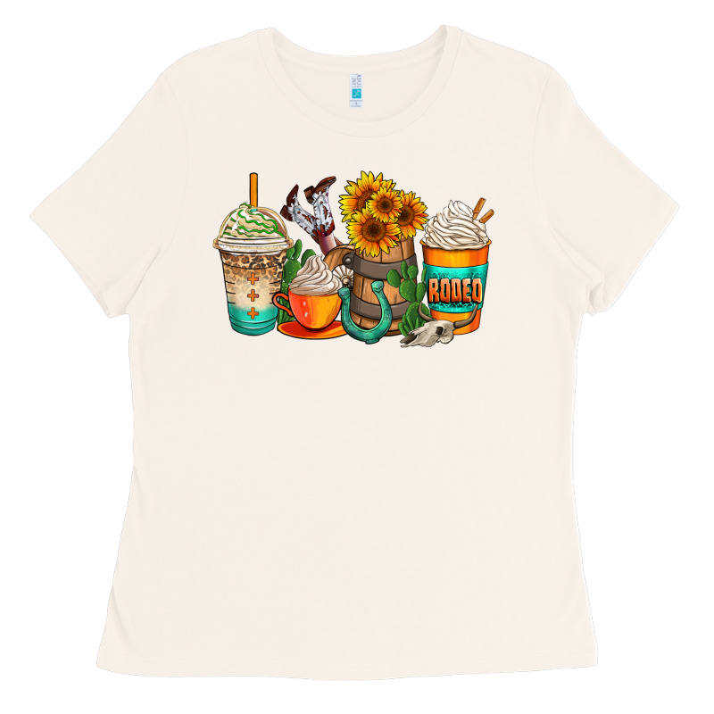 Rodeo Coffee Cups Ladies Tee by AdoDesignShop | Teevron