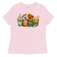 Bubblegum Pink rodeo coffee cups Ladies Tee - AdoDesignShop