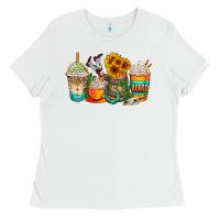 White rodeo coffee cups Ladies Tee - AdoDesignShop