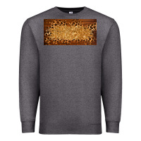 Charcoal Heather wooden leopard glitter  license plate template Premium Sweatshirt - BarkalooDesign