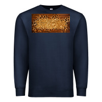 Navy wooden leopard glitter  license plate template Premium Sweatshirt - BarkalooDesign