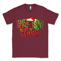 Burgundy christmas sassy claus Classic Tee - FaDigitalArtStudio
