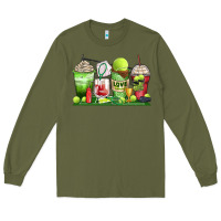 Army Green tennis coffee cups Long Sleeve Tee - Zillion Design Studio