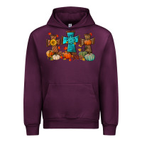 Mauve Wine fall tree cross Urban Hoodie - BundleAndBundleShop
