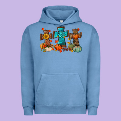 Fall Tree Cross Urban Hoodie Designed By Bundleandbundleshop