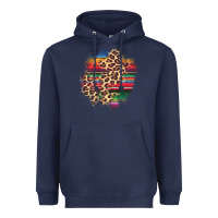 Navy serape leopard patch Heavyweight Hoodie - AdoDesignShop