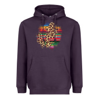 Plum serape leopard patch Heavyweight Hoodie - AdoDesignShop