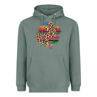 Sage serape leopard patch Heavyweight Hoodie - AdoDesignShop