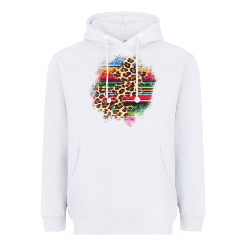 Serape Leopard Patch Heavyweight Hoodie by AdoDesignShop | Teevron