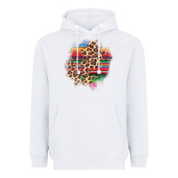 White serape leopard patch Heavyweight Hoodie - AdoDesignShop