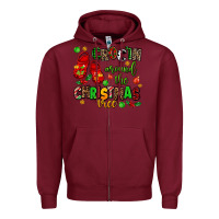 Burgundy Croc'in around the christmas tree Zipper Hoodie - AdoDesignShop