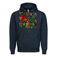 Navy Croc'in around the christmas tree Zipper Hoodie - AdoDesignShop
