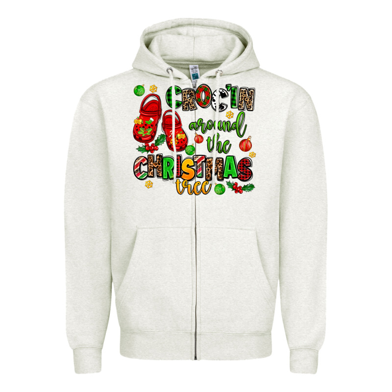 Croc'in Around The Christmas Tree Zipper Hoodie by AdoDesignShop | Teevron