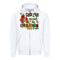 White Croc'in around the christmas tree Zipper Hoodie - AdoDesignShop