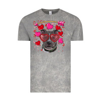 Cloud Rock Valentine's day  pitbull Vintage Tee - RanaPortraitStore
