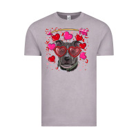 Vintage Zinc Valentine's day  pitbull Vintage Tee - RanaPortraitStore