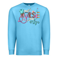 Ocean Blue nurse life Premium Sweatshirt - BarkalooDesign