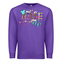 Purple nurse life Premium Sweatshirt - BarkalooDesign