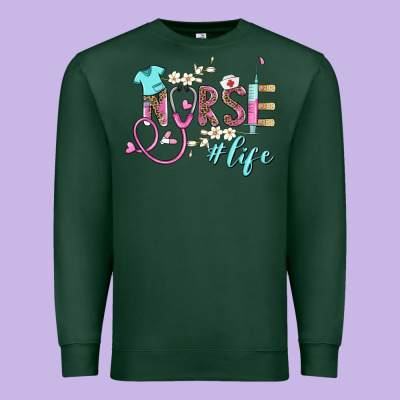 Nurse Life Premium Sweatshirt Designed By Barkaloodesign