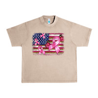French Oak breast cancer american flag background Urban Heavy Tee - BarkalooDesign