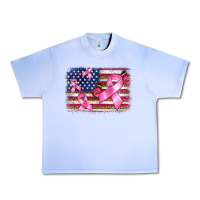 Grape Ice breast cancer american flag background Urban Heavy Tee - BarkalooDesign