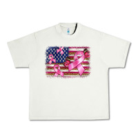 Pistachio breast cancer american flag background Urban Heavy Tee - BarkalooDesign