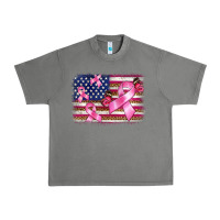 Tornado breast cancer american flag background Urban Heavy Tee - BarkalooDesign