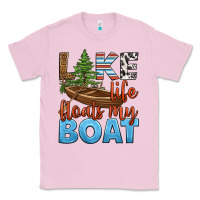 Bubblegum Pink lake life floats my boat Classic Tee - HRA Design Shop