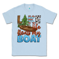 Dusty Blue lake life floats my boat Classic Tee - HRA Design Shop