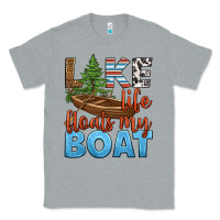 Heather Grey lake life floats my boat Classic Tee - HRA Design Shop