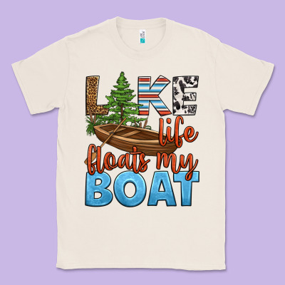 Lake Life Floats My Boat Classic Tee Designed By Hra Design Shop