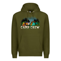 Army Green camp crew Premium Hoodie - NancyCooperArtShop