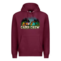 Burgundy camp crew Premium Hoodie - NancyCooperArtShop