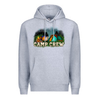 Heather Grey camp crew Premium Hoodie - NancyCooperArtShop