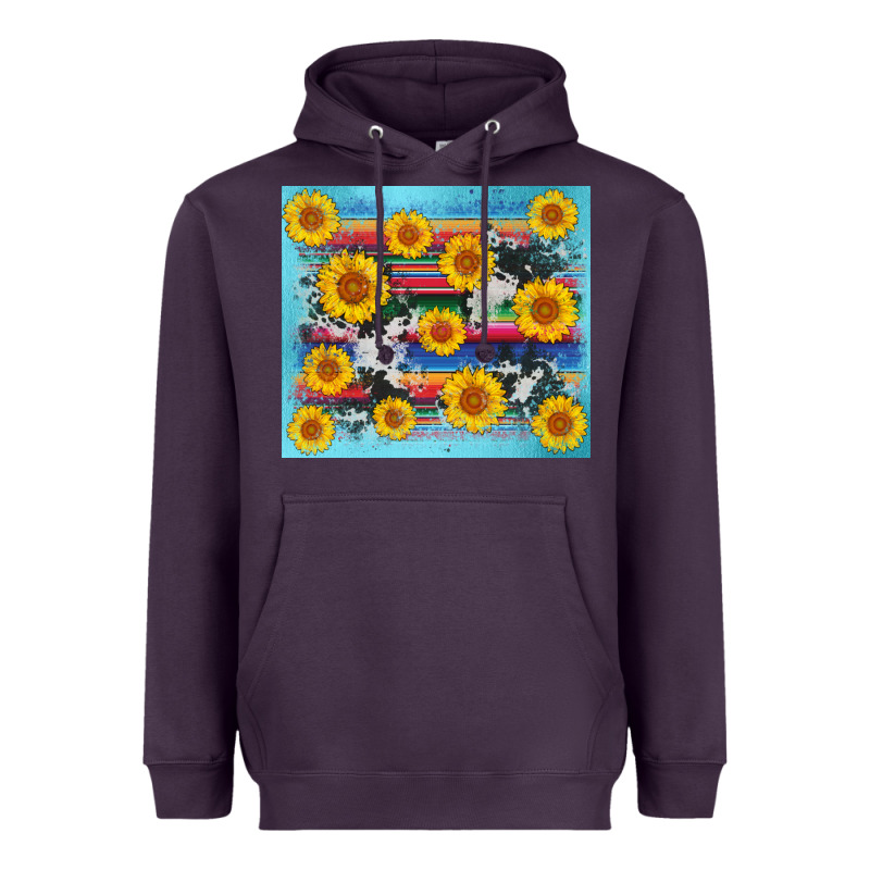 Serape Cowhide Sunflower Heavyweight Hoodie by AdoDesignShop | Teevron
