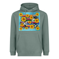 Sage serape cowhide sunflower Heavyweight Hoodie - AdoDesignShop