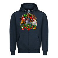Navy Christmas party and chickens Zipper Hoodie - AdoDesignShop