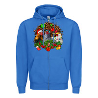 True Royal Christmas party and chickens Zipper Hoodie - AdoDesignShop