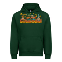 Forest Green hello pumpkin season libbey glass Urban Hoodie - BundleAndBundleShop