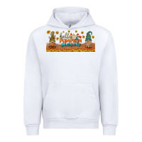 White hello pumpkin season libbey glass Urban Hoodie - BundleAndBundleShop