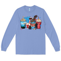 Colony Blue usa coffee cups Long Sleeve Tee - Zillion Design Studio