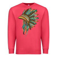 Cardinal indian leopard headdress blue Premium Sweatshirt - BarkalooDesign