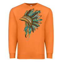 Carrot indian leopard headdress blue Premium Sweatshirt - BarkalooDesign