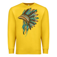 Lemon indian leopard headdress blue Premium Sweatshirt - BarkalooDesign
